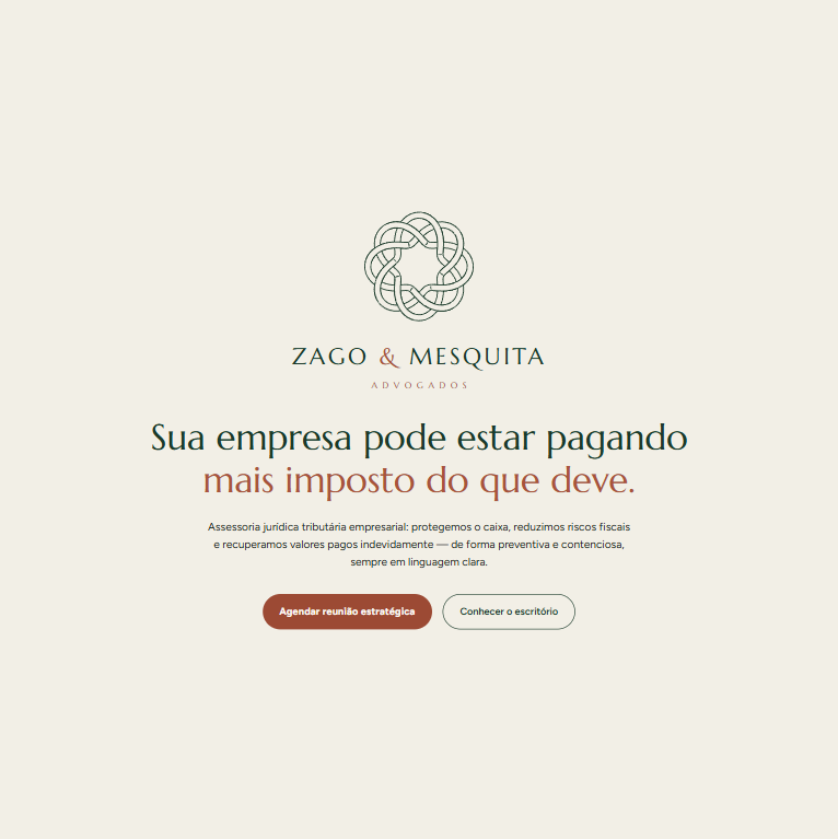 Zago & Mesquita (Advogados) — Identidade Visual & LP