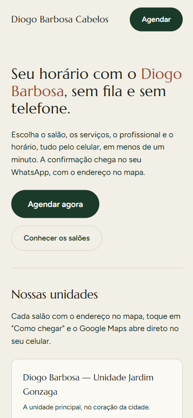 Diogo Barbosa Cabelos — Agendamento e Gestão de Salões